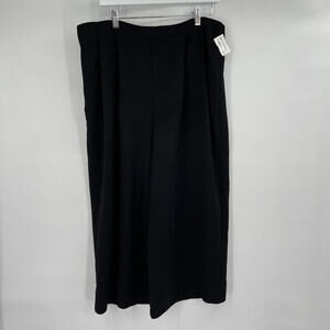 Women's Vince Camuto Wide Leg Trouser MSRP $345 Black Dress Pants 14